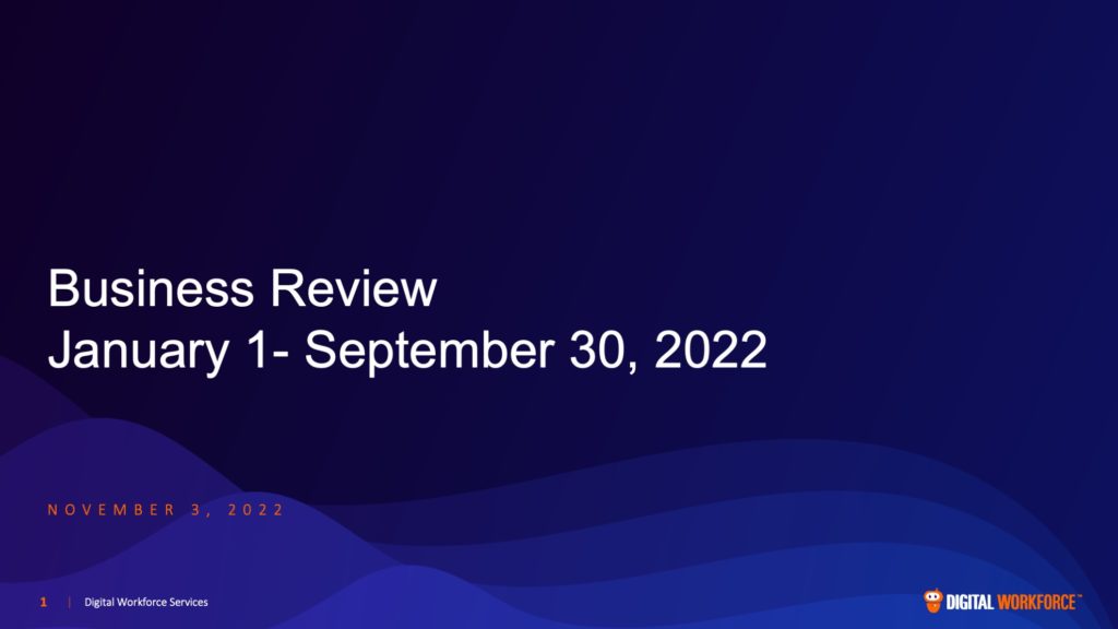 Business Review Q3 2022